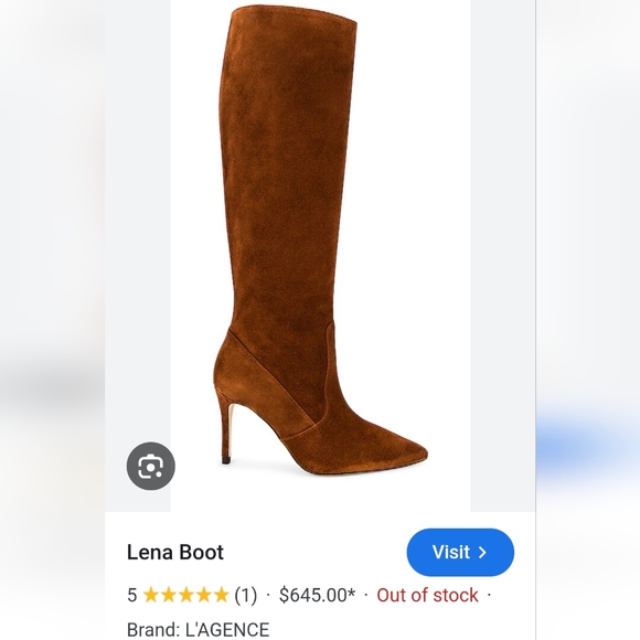 L'AGENCE LENA II TALL LEATHER/SUEDE BOOTS - Picture 4 of 13